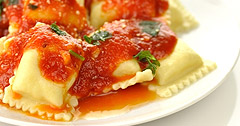 The Real Food Academy Tampa fresh ricotta cheese ravioli.